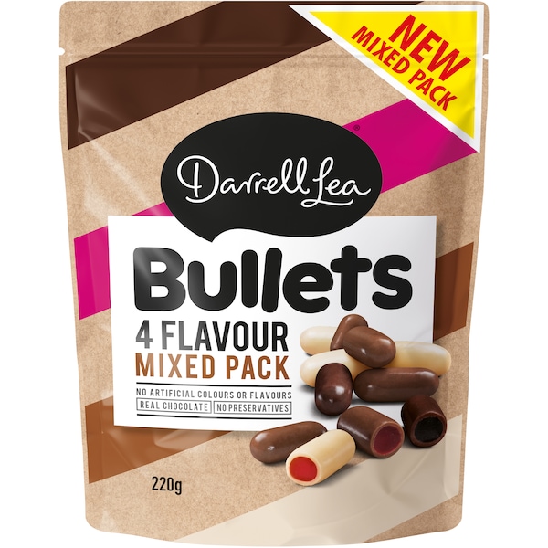 Darrell Lea Bullets 4 Flavour Mixed Pack 220g