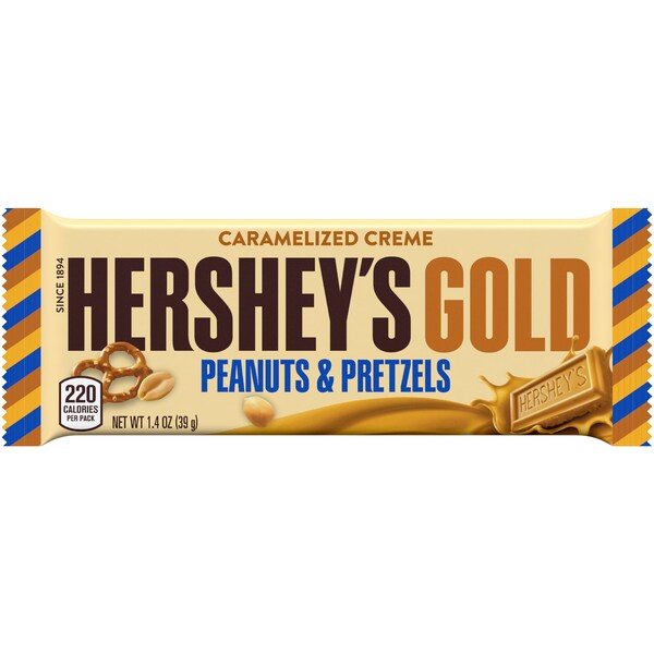 Hershey's Gold Peanut & Pretzels Bar 39g