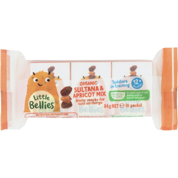 Little Bellies Sultanas & Apricots Mix 6 pack