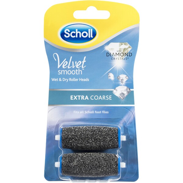 Scholl Velvet Smooth Extra Coarse Roller Head Refills 2 Pack
