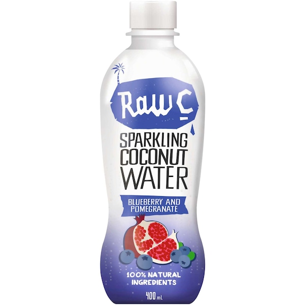 Raw C Sparkling Blueberry & Pome Coconut Water 400mL