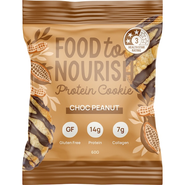 Food To Nourish Protein Cookie Choc Peanut 60g