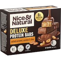 Nice & Natural Deluxe Protein Bar Salted Caramel Cashew & Choc 5 Pack