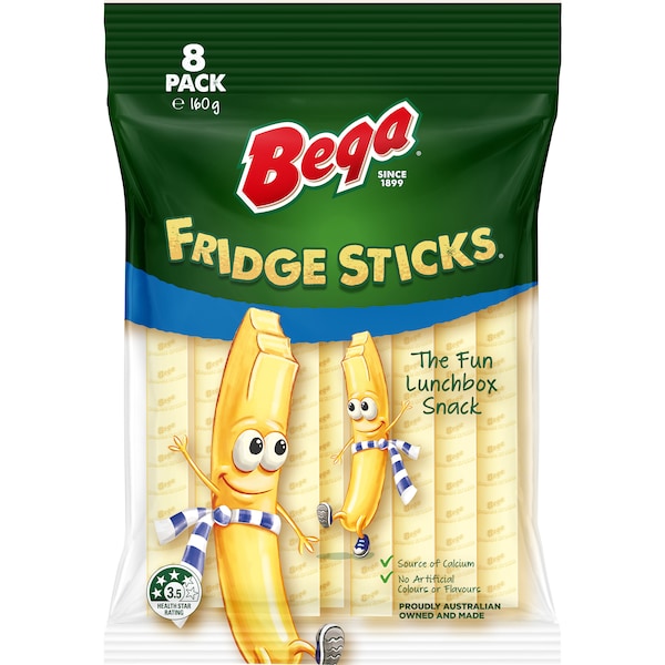 Bega Cheese Fridge Sticks 8 pack