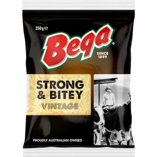 Bega Strong & Bitey Grated Cheese 250g