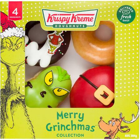Get Krispy Kreme The Grinch 4 pack delivered to your doorsteps in