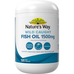 Nature's Way Wild Caught Fish Oil 1500mg Soft Capsules 120 pack – Woolworths