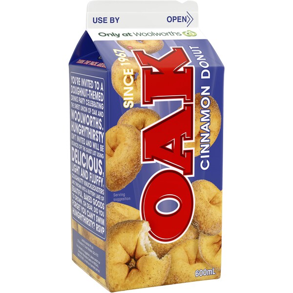 Oak Cinnamon Donut Flavoured Milk 600ml