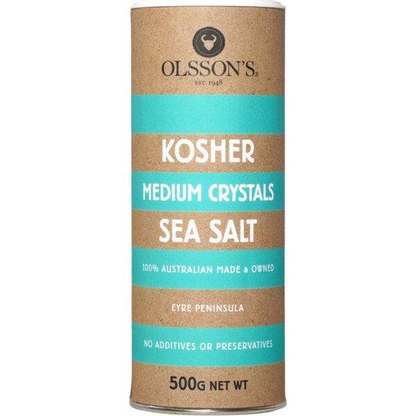 Olsson's Kosher Medium Sea Salt Crystals 500g