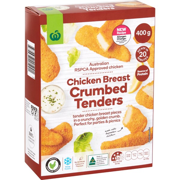 Woolworths Chicken Breast Crumbed Tenders 400g