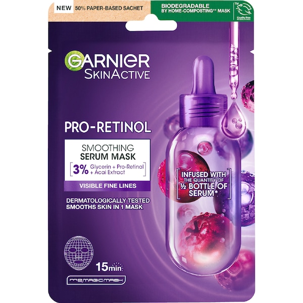 Garnier Skin Active Pro Retinol Smoothing Serum Mask each