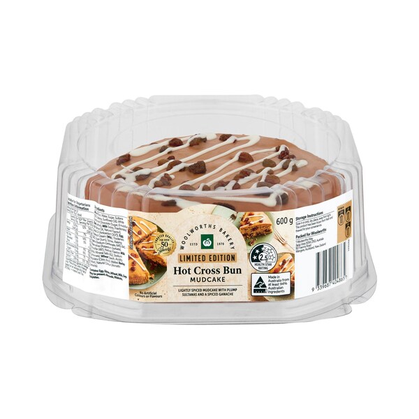 Woolworths Hot Cross Bun Mudcake 600g