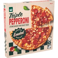 Woolworths Triple Pepperoni Stone-Baked Thin Crust Pizza