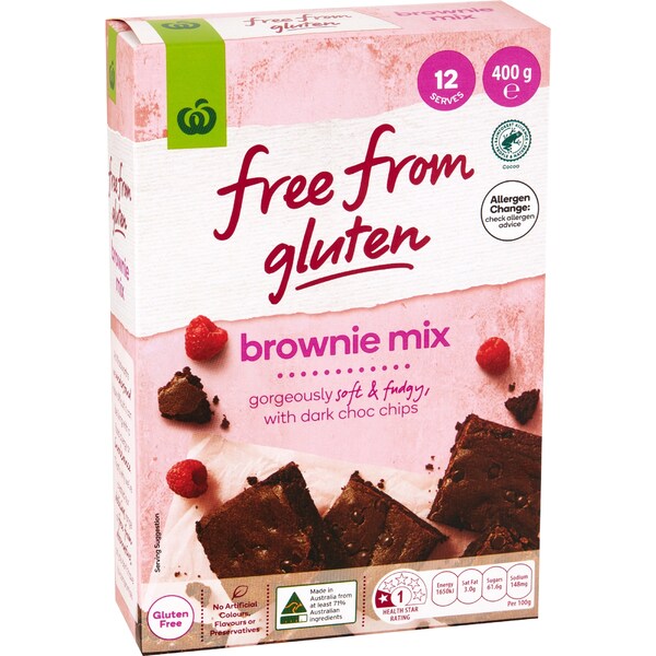 Free From Gluten Brownie Mix With Dark Choc Chips 400g