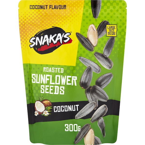 Snaka's Roasted Sunflower Seeds Coconut 300g