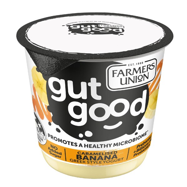 Farmers Union Gut Good Greek Style Yogurt Caramalised Banana 160g
