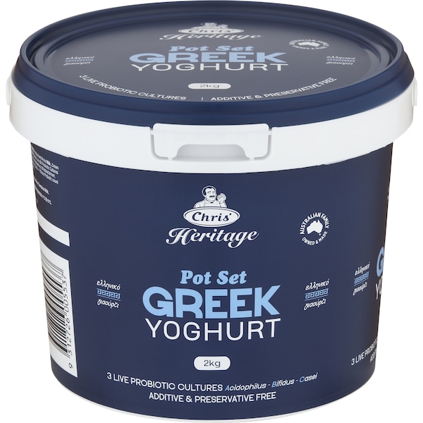 Chris' Heritage Pot Set Greek Yoghurt 2kg