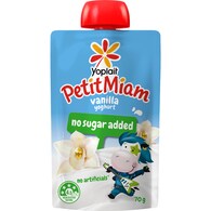 Yoplait Petit Miam Kids Yogurt Pouch Vanilla No Sugar Added