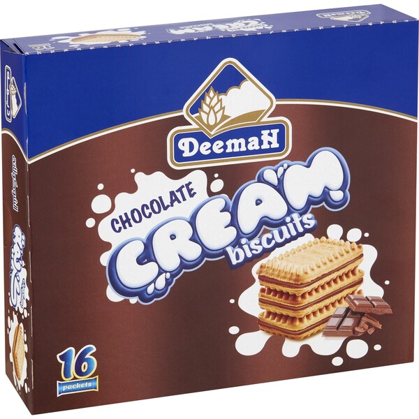 Deemah Chocolate Cream Biscuit 16 Packets each