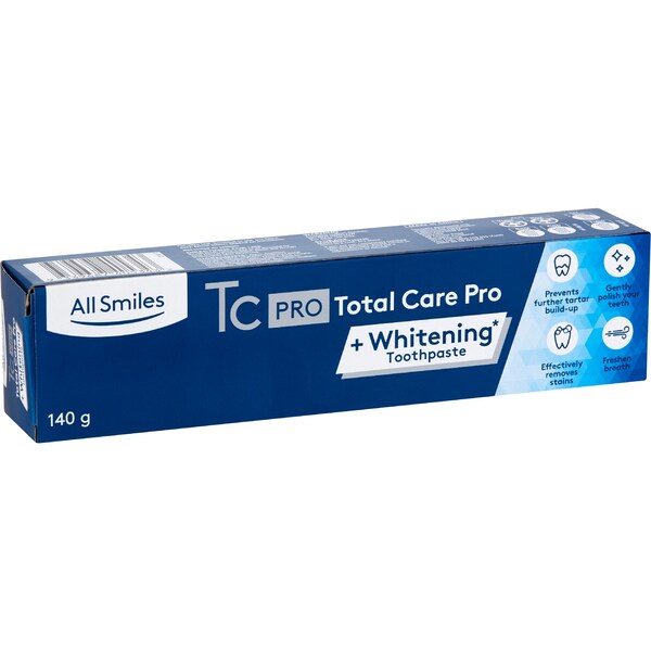 All Smiles Total Care Pro Whitening Toothpaste 140g