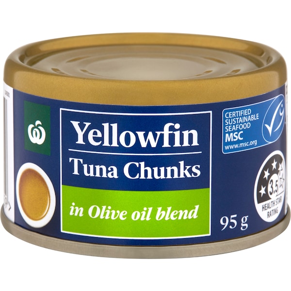 Woolworths Yellowfin Tuna Chunks In Olive Oil Blend 95g