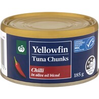 Woolworths Yellowfin Tuna Chunks Olive Oil Blend With Chilli