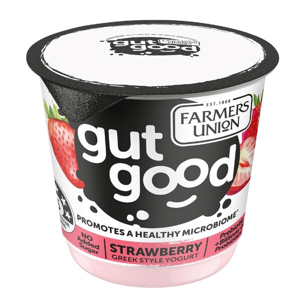 Farmers Union Gut Good Greek Style Yogurt Strawberry 160g