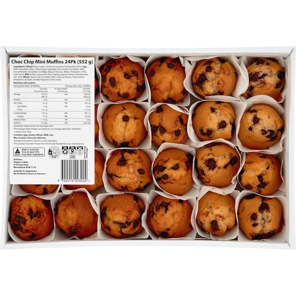 Choc Chip Mini Muffins 24 pack
