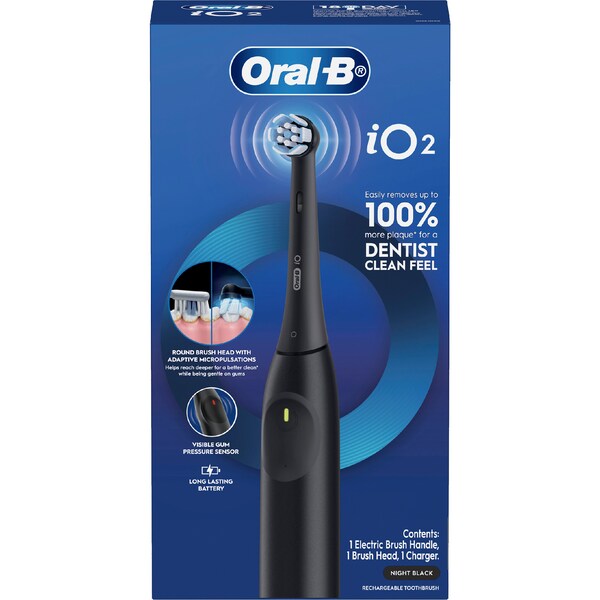 Oral-B iO2 Electric Toothbrush Set Night Black each