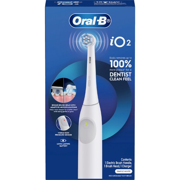 Oral-B iO2 Electric Toothbrush Set Simple White each