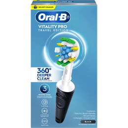 Oral-B Vitality Pro Deep Electric Toothbrush & Travel Case Black each – Woolworths