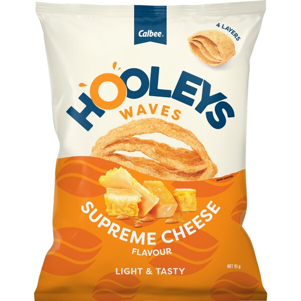 Calbee Hooleys Waves Supreme Cheese Flavour 95g