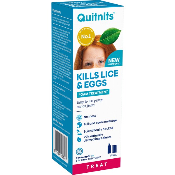 Quitnits Head Lice Treatment Foam 125mL