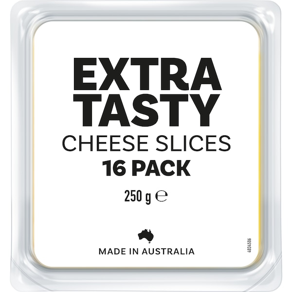 White Label Extra Tasty Cheese Slices 16 Pack 250g
