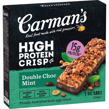 woolworths tobacco 15g price in australia Carman's High Crisp Double Choc Mint 5 Pack 250g