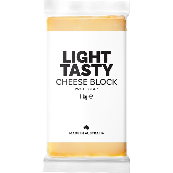 White Label Light Tasty Cheese Block 1kg