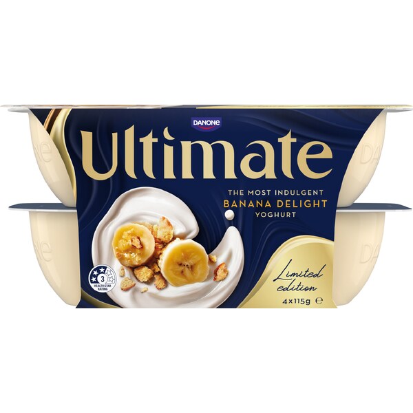 Danone Ultimate Yoghurt Banana Delight 115g x 4 pack