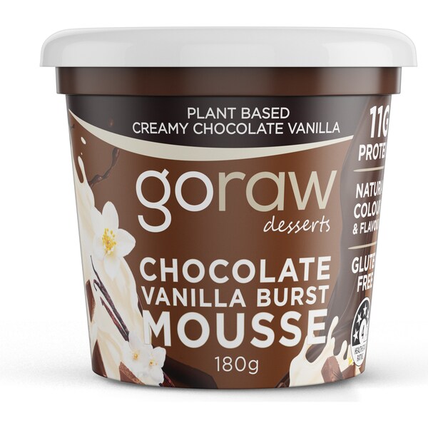 Goraw Desserts Chocolate Vanilla Burst Mousse 180g