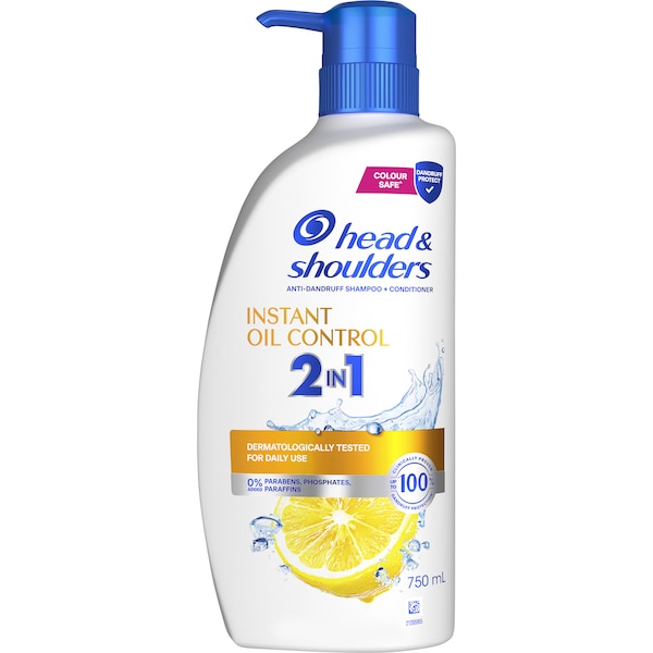 Head & Shoulders Instant Oil Control 2In1 Anti Dandruff Shampoo & Conditioner 750mL