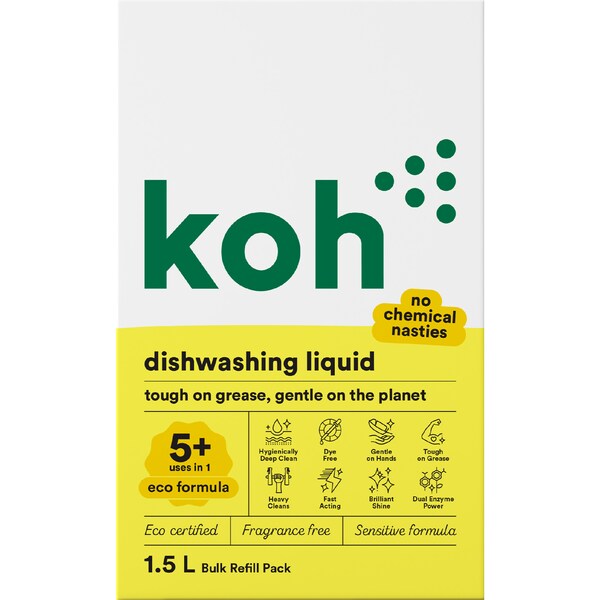 Koh Dishwashing Liquid Refill Pack 1.5L