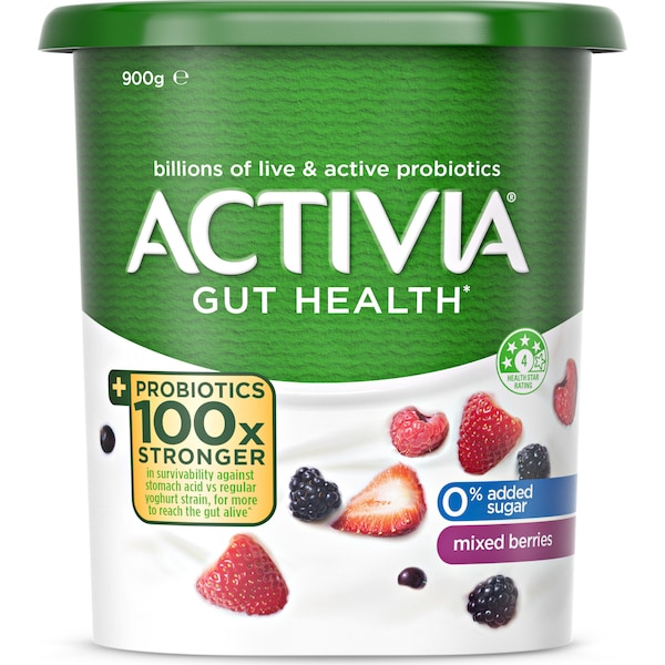 Activia Probiotic Yoghurt Mixed Berries 900g