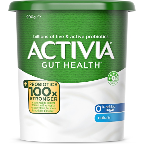 Activia Danone Probiotic Yoghurt No Added Sugar Natural 900g