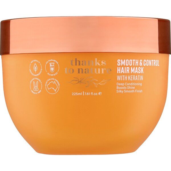 Thanks To Nature Smooth & Control Hair Mask With Keratin 225mL