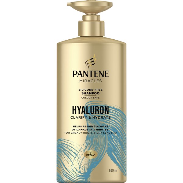 Pantene Hyaluron Clarify & Hydrate Silicone Free Shampoo 650mL