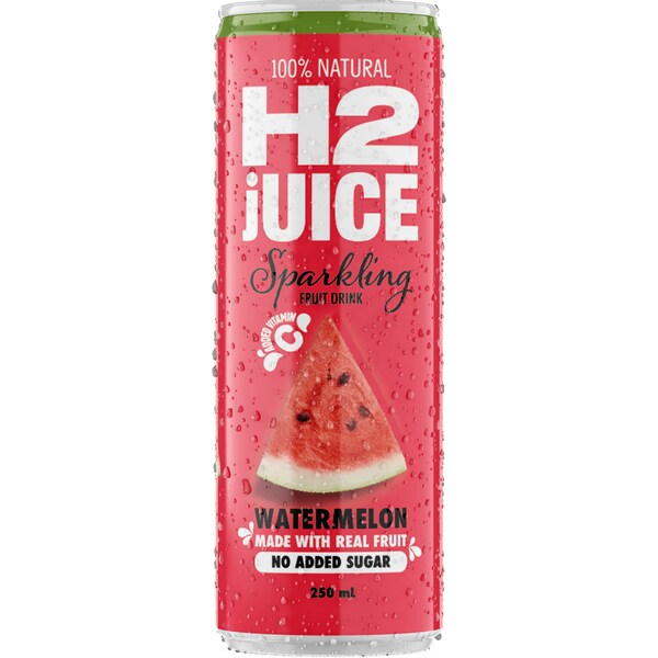 H2 Juice Sparkling Fruit Drink Watermelon 250mL