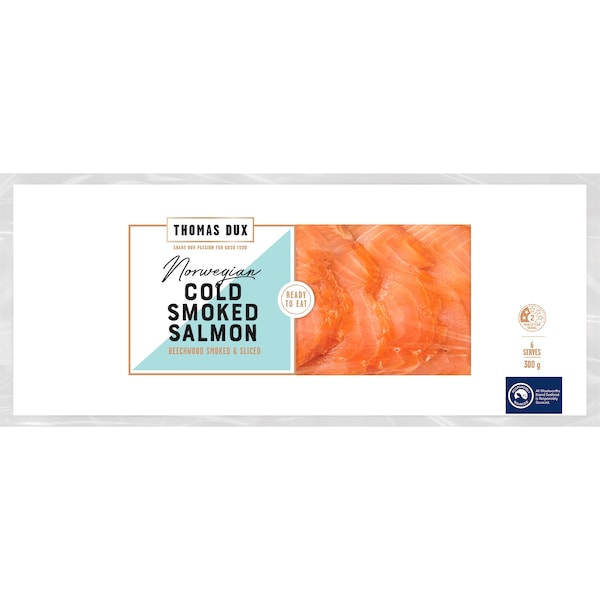 Thomas Dux Norwegian Cold Smoked Salmon Slices 300g
