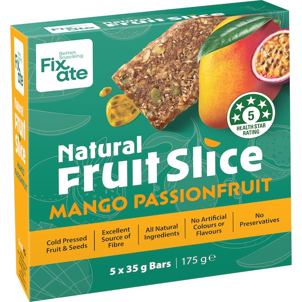 Fixate Natural Fruit Mango Passion5 Pack 175g