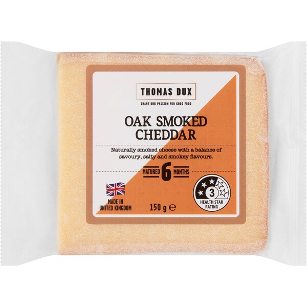 Thomas Dux Oak Smoked Cheddar 150g