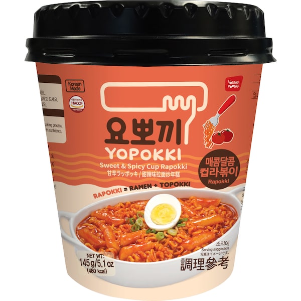 Yopokki Sweet & Spicy Cup Rapokki 145g