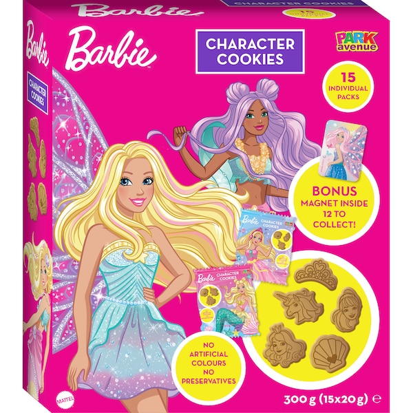 Park Avenue Character Cookies Barbie 15 pack